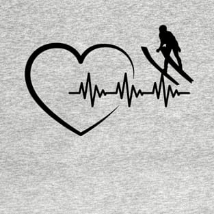 Your Ski Jumping Heartbeats line Sport Gift Art TShirt T-Shirt